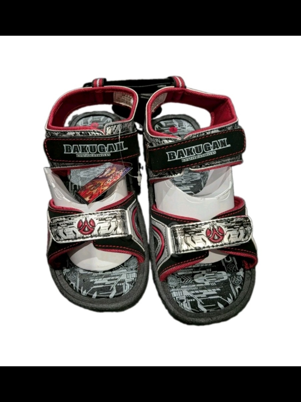 Kids' Bakugan Red and Black Adjustable Sandals